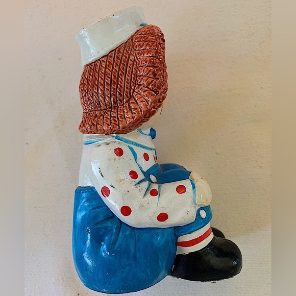 Vintage Raggedy Ann and Andy Chalk-ware Bookends Collectible - Picture 6 of 16